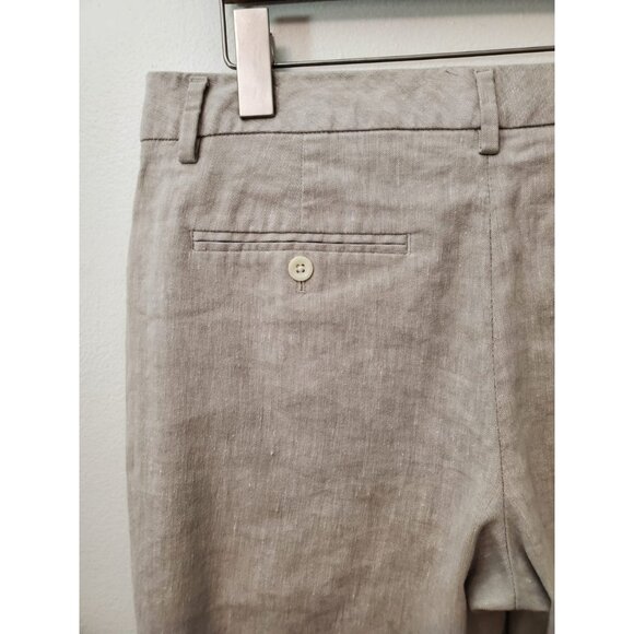 Gap Perfect Trouser Women Size 8 R Stretch Mid Rise Beige Wide-Leg All Occasion - Picture 3 of 9